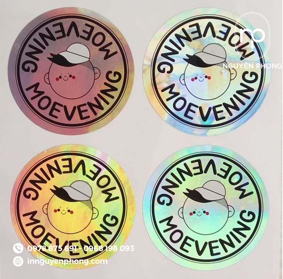 Mẫu tem 7 màu in hình